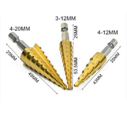 Imagem de Kit 4 Esquadro Magnético 35kg + 3 Brocas Escalonadas