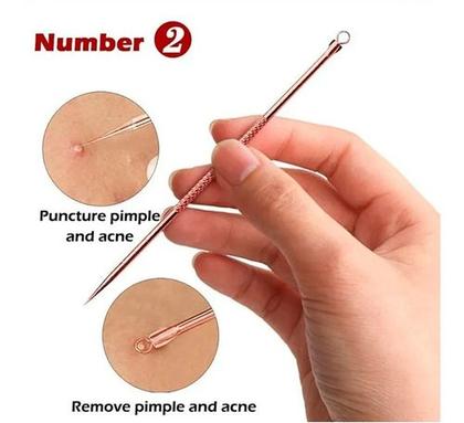 Imagem de Kit 4 Extrator Cureta Tira Acne Cravos E Espinha Limpeza