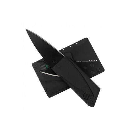 Imagem de Kit 4 Faca Cartão Tático Inox 14,5cm KMC Black - Albatroz