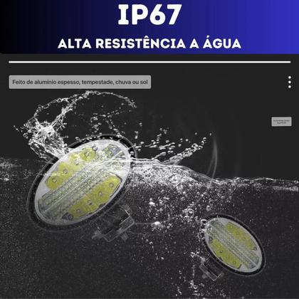 Imagem de Kit 4 Farol Led Oval 144w 12v 24v Linha Pesada Caminhão Trator Colheitadeira 