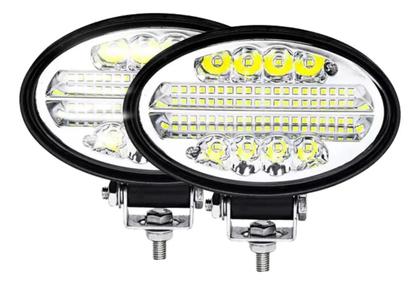 Imagem de Kit 4 Farol Led Oval 144w 12v 24v Linha Pesada Caminhão Trator Colheitadeira 