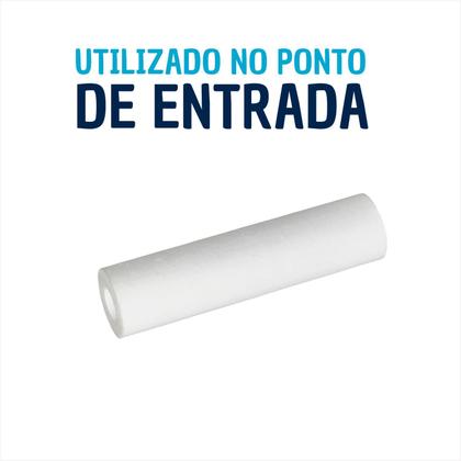 Imagem de Kit 4 Filtro Refil Polipropileno Liso 9 3/4 1 5 10 20 Ou 50