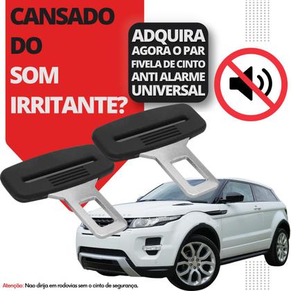 Imagem de Kit 4 Fivela Cinto Segurança Anti Som Trava Alarme Universal