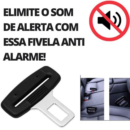 Imagem de Kit 4 Fivela Cinto Segurança Anti Som Trava Alarme Universal