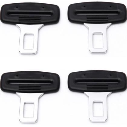 Imagem de Kit 4 Fivela Cinto Segurança Anti Som Trava Alarme Universal