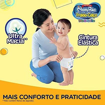 Imagem de KIT 4 FRALDA CALCA MAMYPOKO DIA&NOITE P/46un (AMARELA)