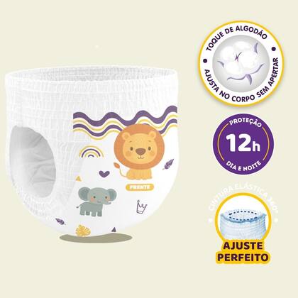 Imagem de Kit 4 Fralda Calça Pequerrucho Pants Infantil Shortinho Hiper