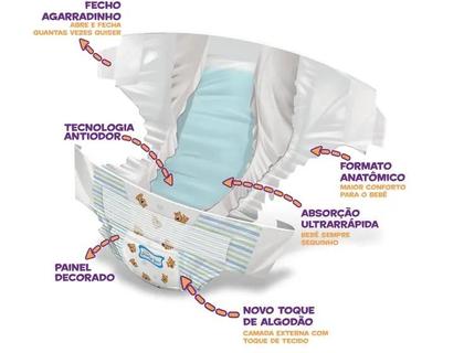 Imagem de KIT 4 Fralda Scooby Doo Hiper Tamanho XG Com 50 Unidades 