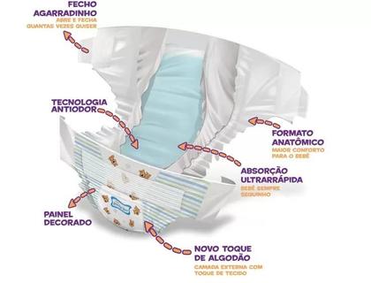 Imagem de KIT 4 Fralda Scooby Doo Hiper Tamanho XXG Com 40 Unidades