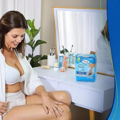 Imagem de KIT 4 Fraldas Descrtável Geriátrica/Adulto Tena Pants Dermacare Tamanho G/XG C/ 16 Unidades
