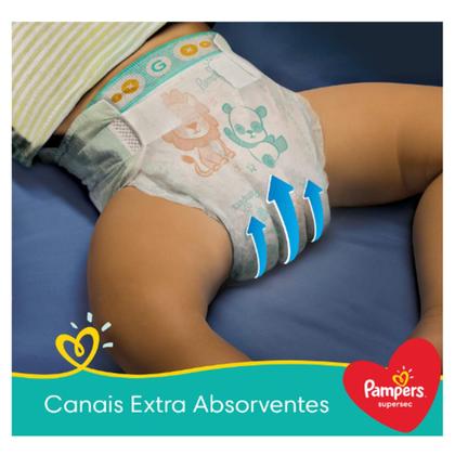 Imagem de Kit 4 Fraldas Pampers Infantil Supersec G com 80 unidades