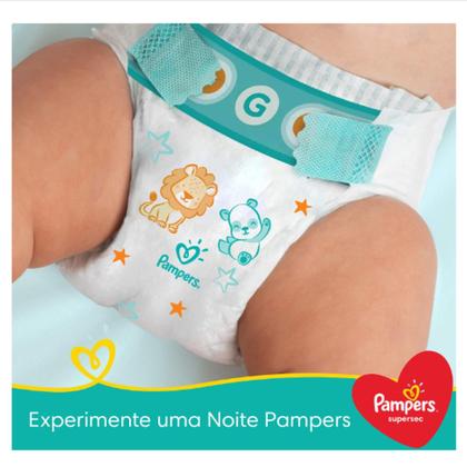 Imagem de Kit 4 Fraldas Pampers Infantil Supersec G com 80 unidades