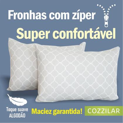 Imagem de Kit 4 Fronhas Avulsas Estampadas Malha 100% Algodão COZZILAR - Macias, Confortáveis