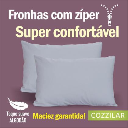 Imagem de Kit 4 Fronhas Avulsas Para Travesseiro 70x50cm Malha Lisa 100 Algodão Com Zíper Toque Macio, Hotel, Pousada