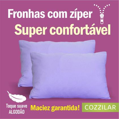 Imagem de Kit 4 Fronhas Avulsas Para Travesseiro 70x50cm Malha Lisa 100 Algodão Com Zíper Toque Macio, Hotel, Pousada