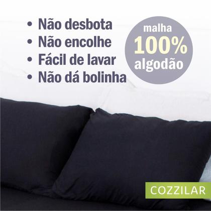 Imagem de Kit 4 Fronhas Avulsas Para Travesseiro 70x50cm Malha Lisa 100 Algodão Com Zíper Toque Macio, Hotel, Pousada