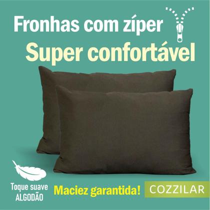 Imagem de Kit 4 Fronhas Avulsas Para Travesseiro 70x50cm Malha Lisa 100 Algodão Com Zíper Toque Macio, Hotel, Pousada