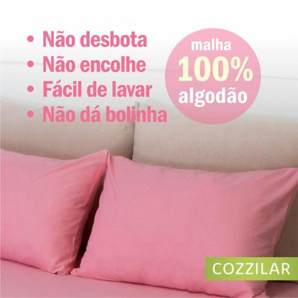 Imagem de Kit 4 Fronhas Avulsas Para Travesseiro 70x50cm Malha Lisa 100 Algodão Com Zíper Toque Macio, Hotel, Pousada