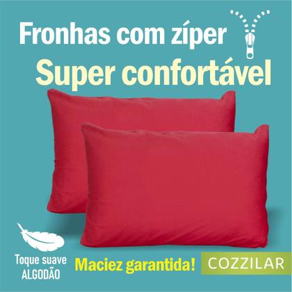 Imagem de Kit 4 Fronhas Avulsas Para Travesseiro 70x50cm Malha Lisa 100 Algodão Com Zíper Toque Macio, Hotel, Pousada