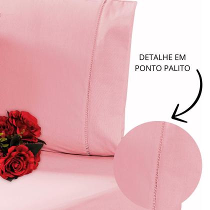 Imagem de - Kit 4 Fronhas Berço 30x40 100% Algodão 200 Fios Ponto Palito Tecido Fresco