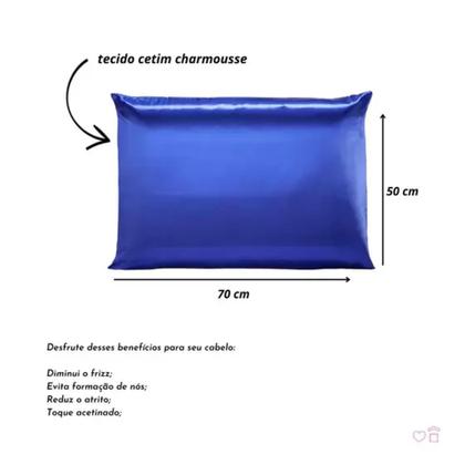 Imagem de Kit 4 Fronhas Cetim de Seda Anti Frizz com Ziper Oculto Anti Frizz Alto Brilho 0,50 x 0,70 cm