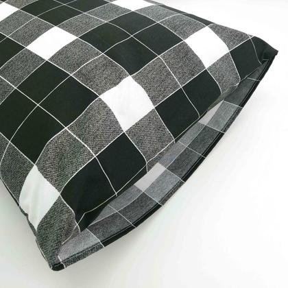 Imagem de Kit 4 Fronhas Envelope para Travesseiro Estampadas Algodão Pol Floral Xadrez