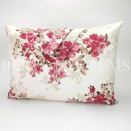 Imagem de Kit 4 Fronhas Envelope para Travesseiro Estampadas Algodão Pol Floral Xadrez