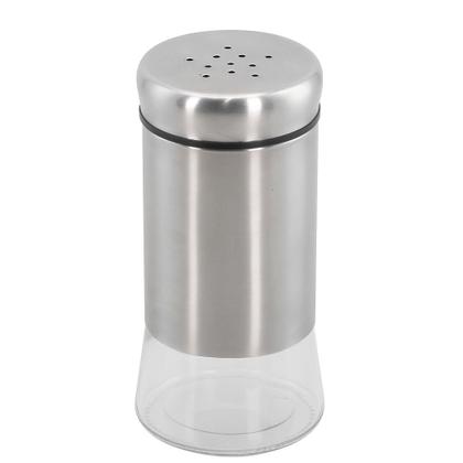 Imagem de Kit 4 galheteiro condimento saleiro de vidro inox 120 ml