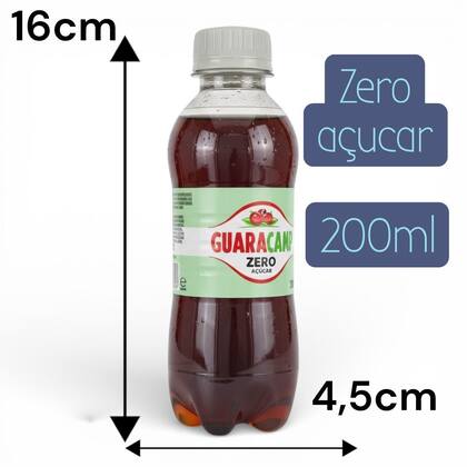 Imagem de Kit 4 Garrafinha Guaracamp Zero Açúcar Guaraná Natural 200ml