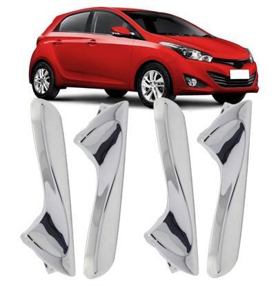 Imagem de Kit 4 Gatilho Puxador Maçaneta Interna Direita Esquerda Hb20 - UN / 4 F103