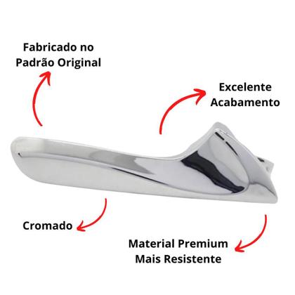 Imagem de Kit 4 Gatilho Puxador Maçaneta Interna Direita Esquerda Hb20 - UN / 4 F103