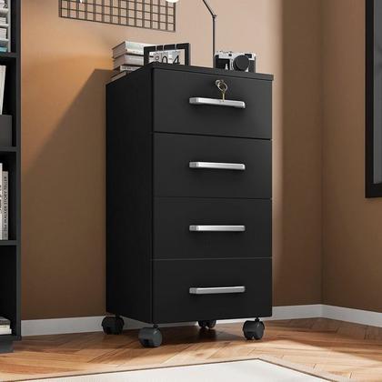 Imagem de Kit 4 Gaveteiros 4 Gavetas com Rodízios e Chave Gávea