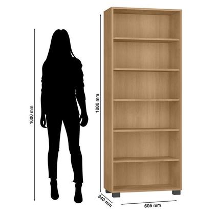 Imagem de Kit 4 Gaveteiros para Escritório Gávea com Chave e 4 Livreiros Office Freijó Fosco  Móveis Leão