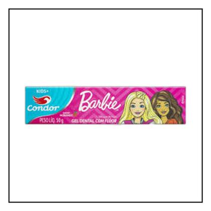 Imagem de Kit 4 Gel Dental Com flúor Barbie Sabor Morango - Condor