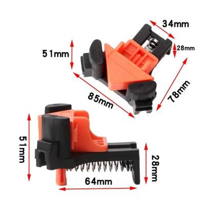 Imagem de Kit 4 Grampos De Canto Sargento Angular 90 Graus Marceneiro