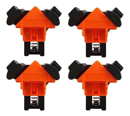 Imagem de Kit 4 Grampos De Canto Sargento Angular Marceneiro 90º Graus
