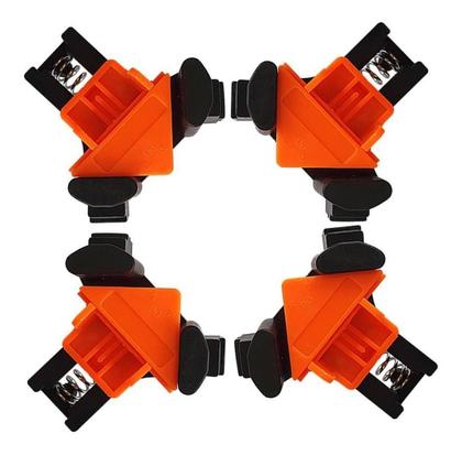 Imagem de Kit 4 Grampos De Canto Sargento Angular Marceneiro 90º Graus