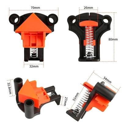 Imagem de Kit 4 Grampos De Canto Sargento Angular Marceneiro 90º Graus