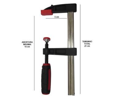 Imagem de Kit 4 Grampos Para Carpinteiro Sargento 150X50X210Mm Onetools