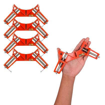 Imagem de Kit 4 Grampos Sargento Angular 90 Graus Cantoneira Arsenal