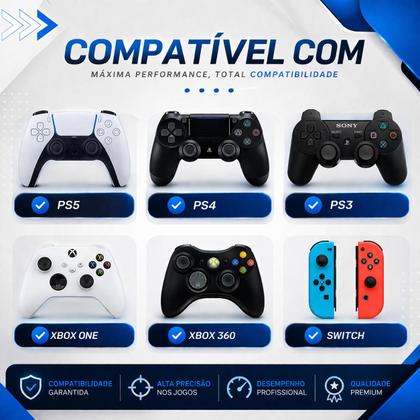 Imagem de Kit 4 Grips Capa Proteção Controles Analógicos Video Game