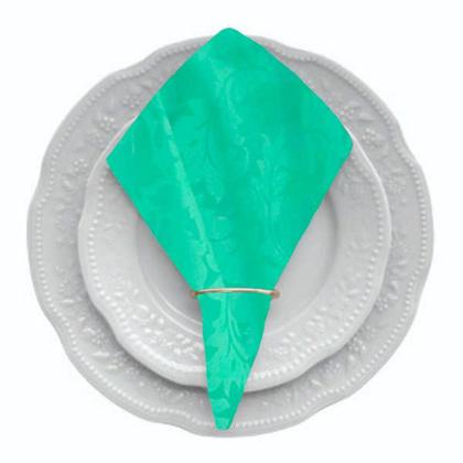 Imagem de Kit 4 Guardanapos de Mesa Posta 40cm X 40cm Com Anel Jacquard Adamascado