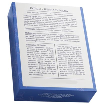 Imagem de Kit 4 Hennas para Cabelos Castanhos, Cobre Fios Brancos - Casa da India Composta Herbal e Indigo