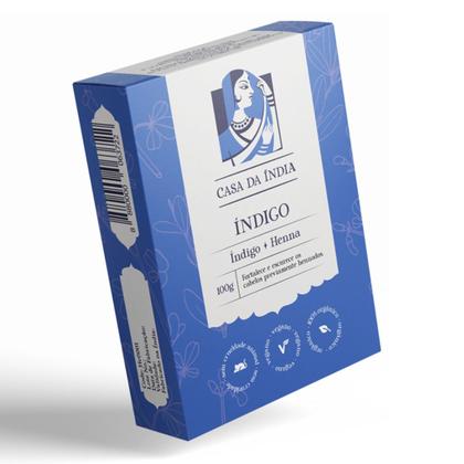 Imagem de Kit 4 Hennas para Cabelos Castanhos, Cobre Fios Brancos - Casa da India Composta Herbal e Indigo