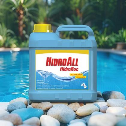 Imagem de Kit 4 Hidrofloc Tripla Ação Clarificante Floculante Hidroall 5L