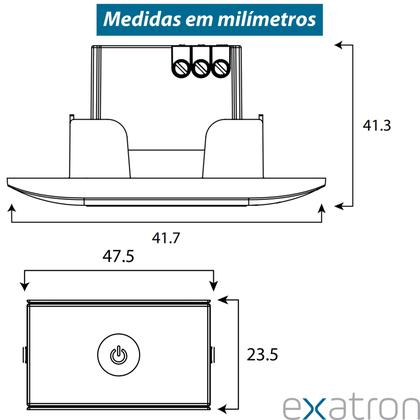 Imagem de Kit 4 Interruptor Dimmer Touch 4X2 Controle Lampada Ventilador Teto