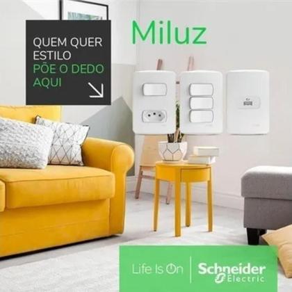 Imagem de Kit 4 Interruptor Simples Miluz S3B72013 Dourado Schneider