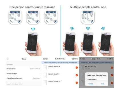 Imagem de Kit 4 Interruptores Cortina Inteligente Alexa E Google Home