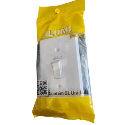 Imagem de Kit 4 Interruptores Paralelos 4x2 Placa Pratika 6A 250V Elétrica Obra Luz Residencial Instalação