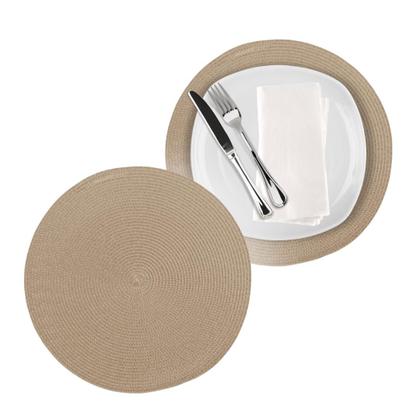 Imagem de Kit 4 Jogo Americano Redondo Mesa Posta Sousplat Supla Cozinha 38 cm